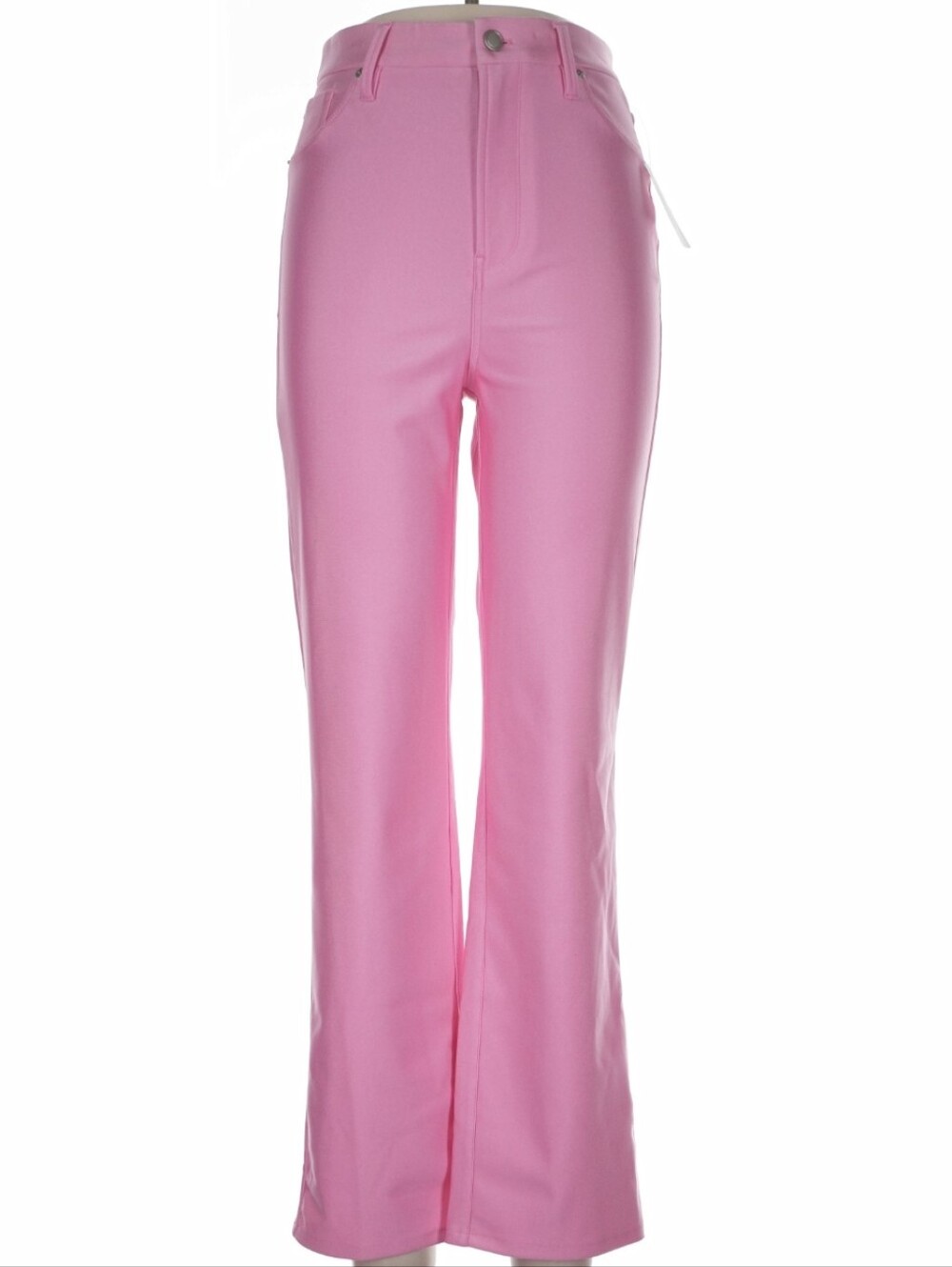 NWT Good American Compression Shine Straight Leg Pants Sorority Pink - Sz 10 / 3